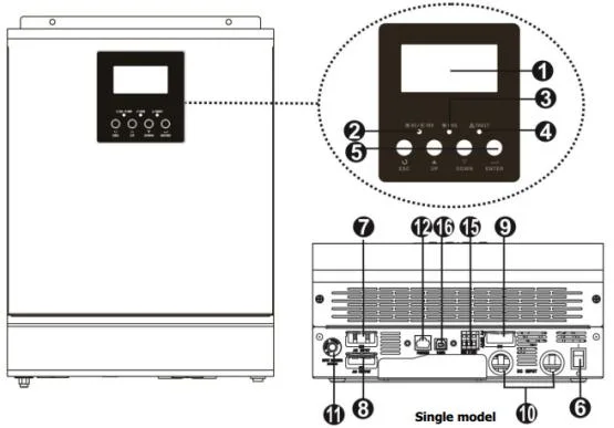 3kVA 3.5kVA 24V off Grid Inverter Solar Hybrid Inverter